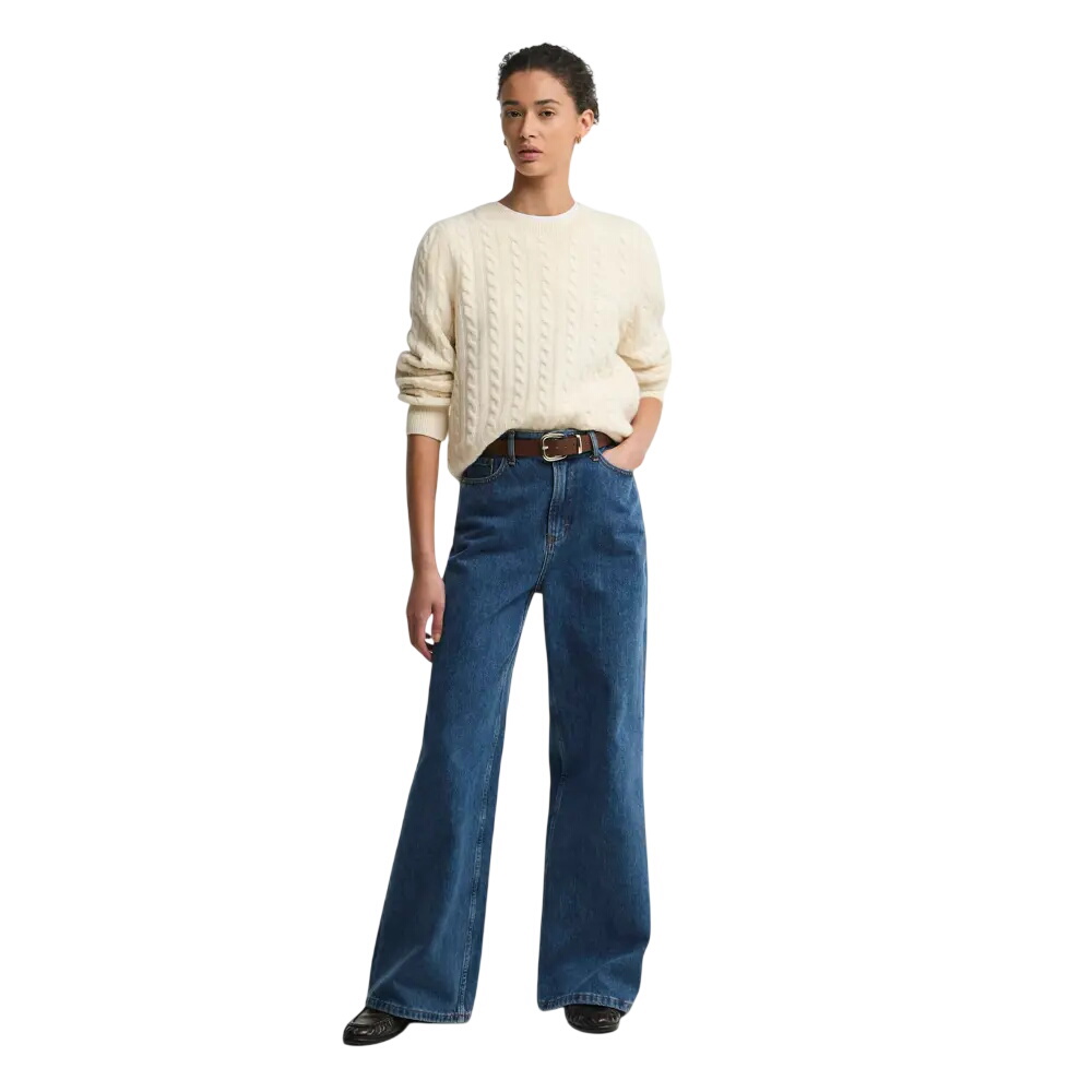 Barbour Ashdown Relaxed Wool Blend Cable-Knit Jumper